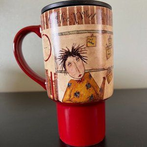 I Need Coffee Now! Tall Travel Mug by LANG w/ Art by Dan DiPaolo